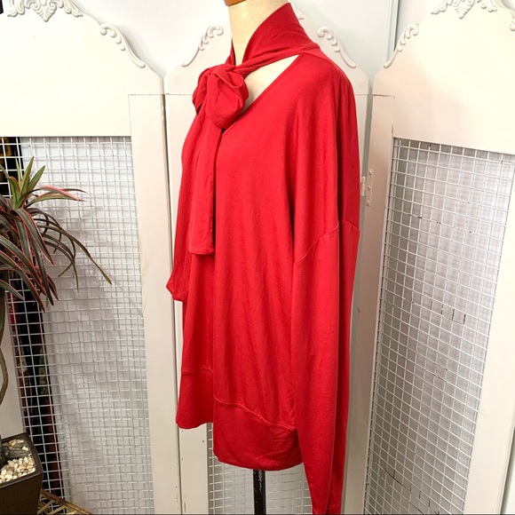 CAbi firebrick red “Tess” long sleeve tee- L - Picture 5 of 16